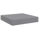 vidaXL szürke MDF lebegő fali polc 23 x 23,5 x 3,8 cm