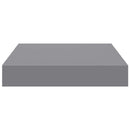 vidaXL szürke MDF lebegő fali polc 23 x 23,5 x 3,8 cm