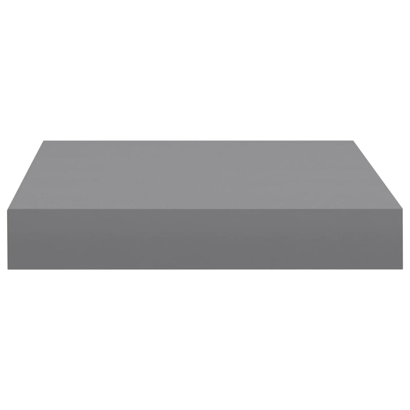 vidaXL 2 db szürke MDF lebegő fali polc 23 x 23,5 x 3,8 cm