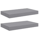 vidaXL 2 db szürke MDF lebegő fali polc 40 x 23,5 x 3,8 cm