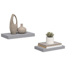 vidaXL 2 db szürke MDF lebegő fali polc 40 x 23,5 x 3,8 cm