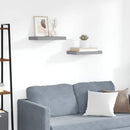 vidaXL 2 db szürke MDF lebegő fali polc 40 x 23,5 x 3,8 cm