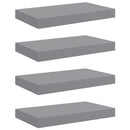 vidaXL 4 db szürke MDF lebegő fali polc 40 x 23,5 x 3,8 cm