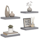 vidaXL 4 db szürke MDF lebegő fali polc 40 x 23,5 x 3,8 cm
