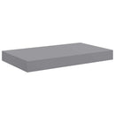 vidaXL 4 db szürke MDF lebegő fali polc 40 x 23,5 x 3,8 cm
