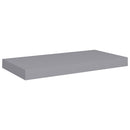 vidaXL 2 db szürke MDF fali polc 50 x 23 x 3,8 cm