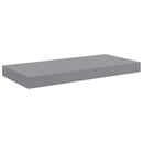 vidaXL 2 db szürke MDF fali polc 50 x 23,5 x 3,8 cm