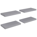 vidaXL 4 db szürke MDF lebegő fali polc 50 x 23 x 3,8 cm