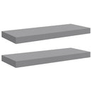 vidaXL 2 db szürke MDF fali polc 60 x 23,5 x 3,8 cm