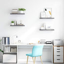 vidaXL 4 db szürke MDF lebegő fali polc 60 x 23,5 x 3,8 cm