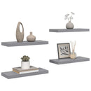 vidaXL 4 db szürke MDF lebegő fali polc 60 x 23,5 x 3,8 cm