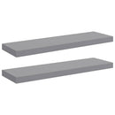 vidaXL 2 db szürke MDF lebegő fali polc 80 x 23,5 x 3,8 cm
