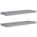 vidaXL 2 db szürke MDF lebegő fali polc 80 x 23,5 x 3,8 cm