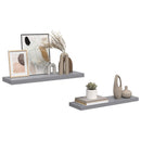 vidaXL 2 db szürke MDF lebegő fali polc 80 x 23,5 x 3,8 cm