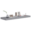 vidaXL 2 db szürke MDF lebegő fali polc 80 x 23,5 x 3,8 cm
