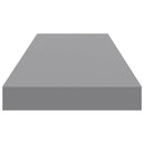 vidaXL 2 db szürke MDF lebegő fali polc 80 x 23,5 x 3,8 cm