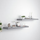 vidaXL 2 db szürke MDF lebegő fali polc 80 x 23,5 x 3,8 cm