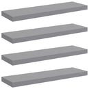 vidaXL 4 db szürke MDF lebegő fali polc 80 x 23,5 x 3,8 cm