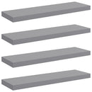 vidaXL 4 db szürke MDF lebegő fali polc 80 x 23,5 x 3,8 cm