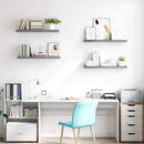 vidaXL 4 db szürke MDF lebegő fali polc 80 x 23,5 x 3,8 cm
