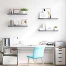 vidaXL 4 db szürke MDF lebegő fali polc 80 x 23,5 x 3,8 cm