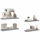 vidaXL 4 db szürke MDF lebegő fali polc 80 x 23,5 x 3,8 cm