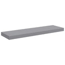 vidaXL 4 db szürke MDF lebegő fali polc 80 x 23,5 x 3,8 cm