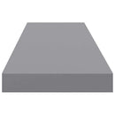 vidaXL szürke MDF lebegő fali polc 90 x 23,5 x 3,8 cm