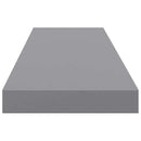 vidaXL szürke MDF lebegő fali polc 90 x 23,5 x 3,8 cm