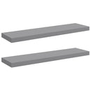 vidaXL 2 db szürke MDF lebegő fali polc 90 x 23,5 x 3,8 cm