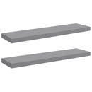 vidaXL 2 db szürke MDF lebegő fali polc 90 x 23,5 x 3,8 cm
