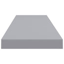 vidaXL 2 db szürke MDF lebegő fali polc 90 x 23,5 x 3,8 cm