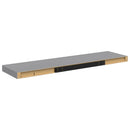 vidaXL 2 db szürke MDF lebegő fali polc 90 x 23,5 x 3,8 cm