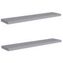 vidaXL 2 db szürke MDF lebegő fali polc 120 x 23,5 x 3,8 cm