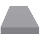 vidaXL 2 db szürke MDF lebegő fali polc 120 x 23,5 x 3,8 cm