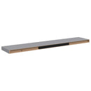 vidaXL 2 db szürke MDF lebegő fali polc 120 x 23,5 x 3,8 cm