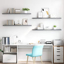 vidaXL 2 db szürke MDF lebegő fali polc 120 x 23,5 x 3,8 cm