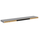 vidaXL 2 db szürke MDF lebegő fali polc 120 x 23,5 x 3,8 cm