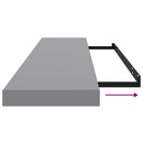 vidaXL 2 db szürke MDF lebegő fali polc 120 x 23,5 x 3,8 cm