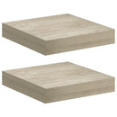vidaXL 2 db tölgyszínű MDF lebegő fali polc 23 x 23,5 x 3,8 cm