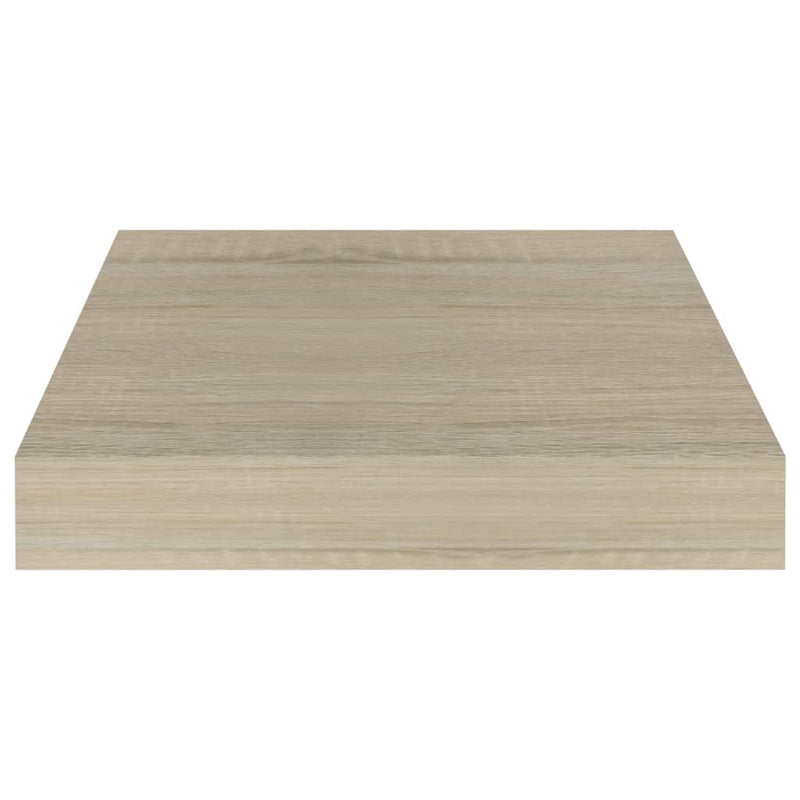 vidaXL 2 db tölgyszínű MDF lebegő fali polc 23 x 23,5 x 3,8 cm