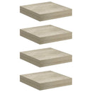 vidaXL 4 db tölgyszínű MDF lebegő fali polc 23 x 23,5 x 3,8 cm