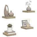 vidaXL 4 db tölgyszínű MDF lebegő fali polc 23 x 23,5 x 3,8 cm