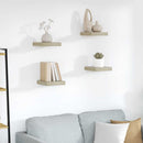 vidaXL 4 db tölgyszínű MDF lebegő fali polc 23 x 23,5 x 3,8 cm