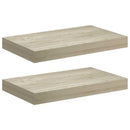 vidaXL 2 db tölgyszínű MDF lebegő fali polc 40 x 23,5 x 3,8 cm