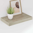 vidaXL 2 db tölgyszínű MDF lebegő fali polc 40 x 23,5 x 3,8 cm