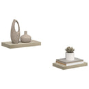 vidaXL 2 db tölgyszínű MDF lebegő fali polc 40 x 23,5 x 3,8 cm