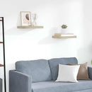 vidaXL 2 db tölgyszínű MDF lebegő fali polc 40 x 23,5 x 3,8 cm