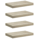 vidaXL 4 db tölgyszínű MDF lebegő fali polc 40 x 23,5 x 3,8 cm