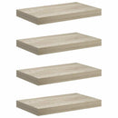 vidaXL 4 db tölgyszínű MDF lebegő fali polc 40 x 23,5 x 3,8 cm